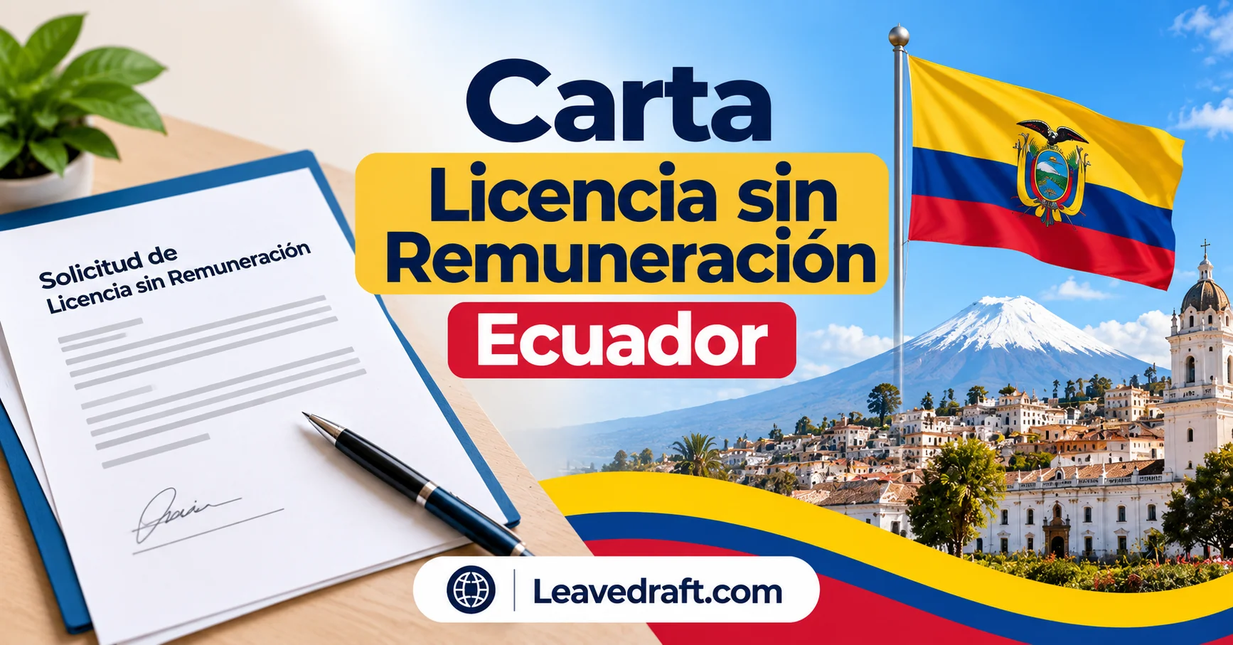 Carta de licencia sin remuneración en Ecuador 2026: modelo y solicitud
