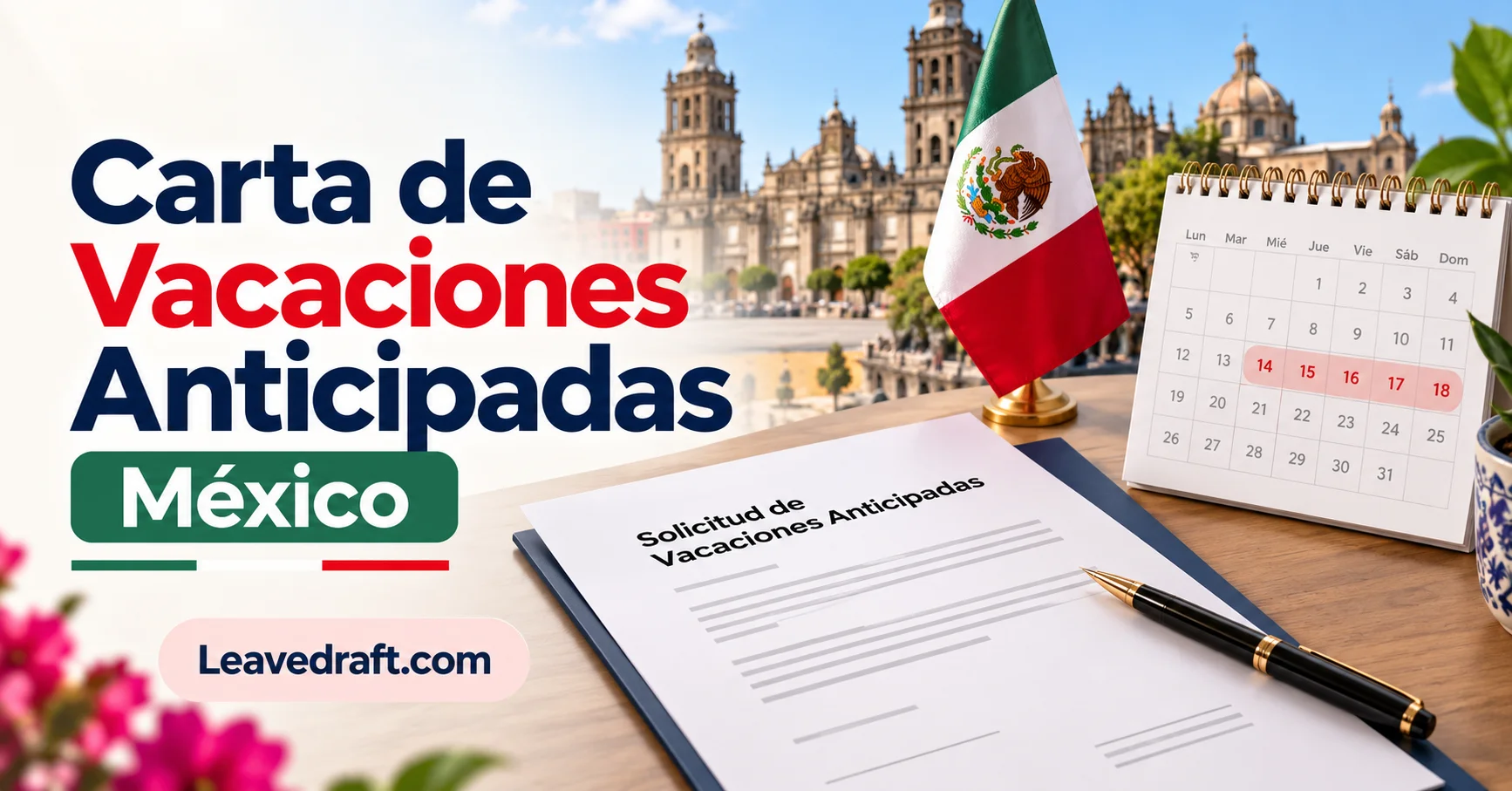 Carta para Solicitar Vacaciones Anticipadas en México 2026: Modelo