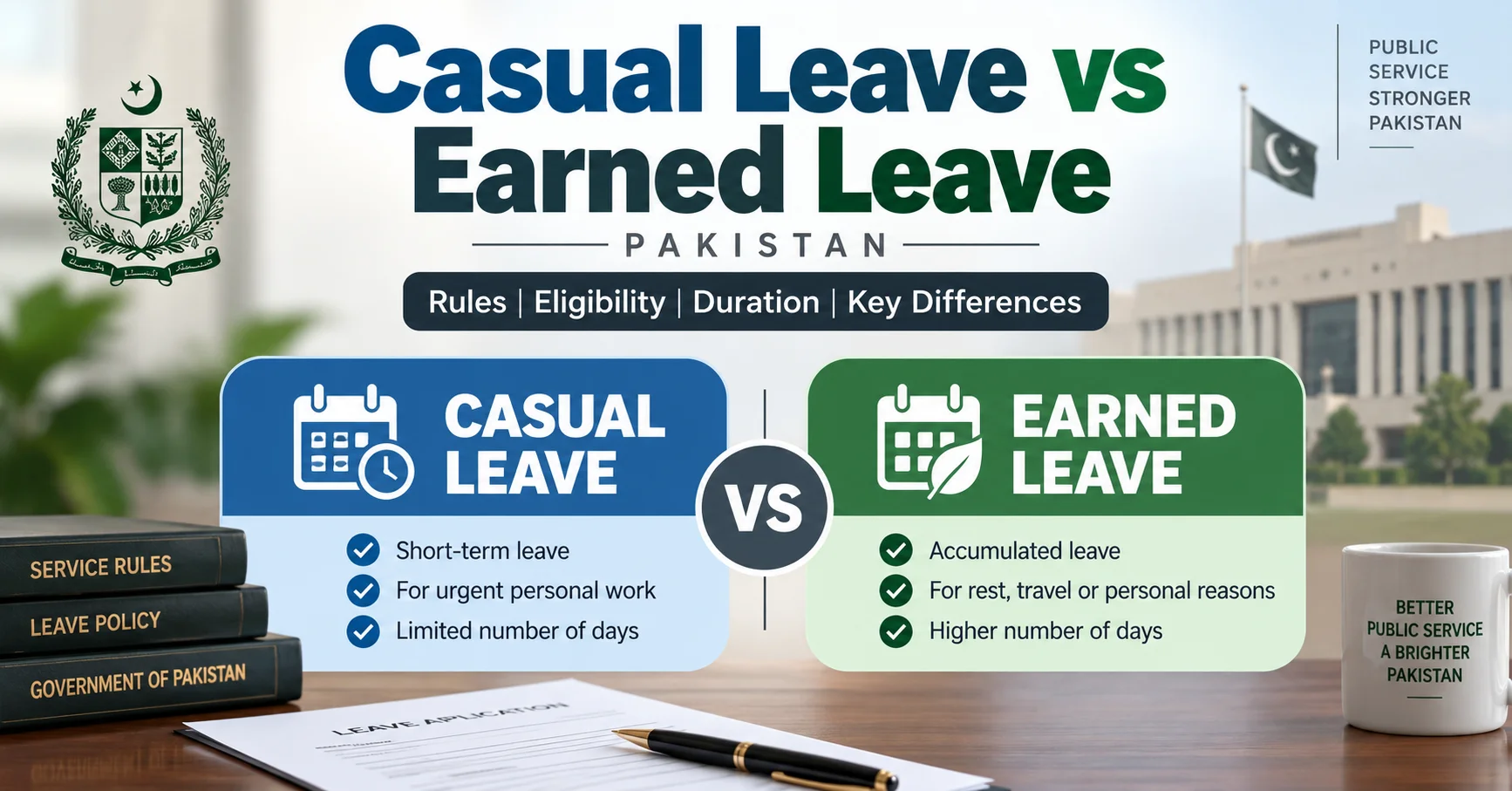 Casual leave vs earned leave in Pakistan
