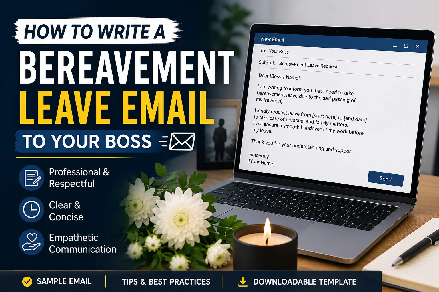 How to write a bereavement leave email