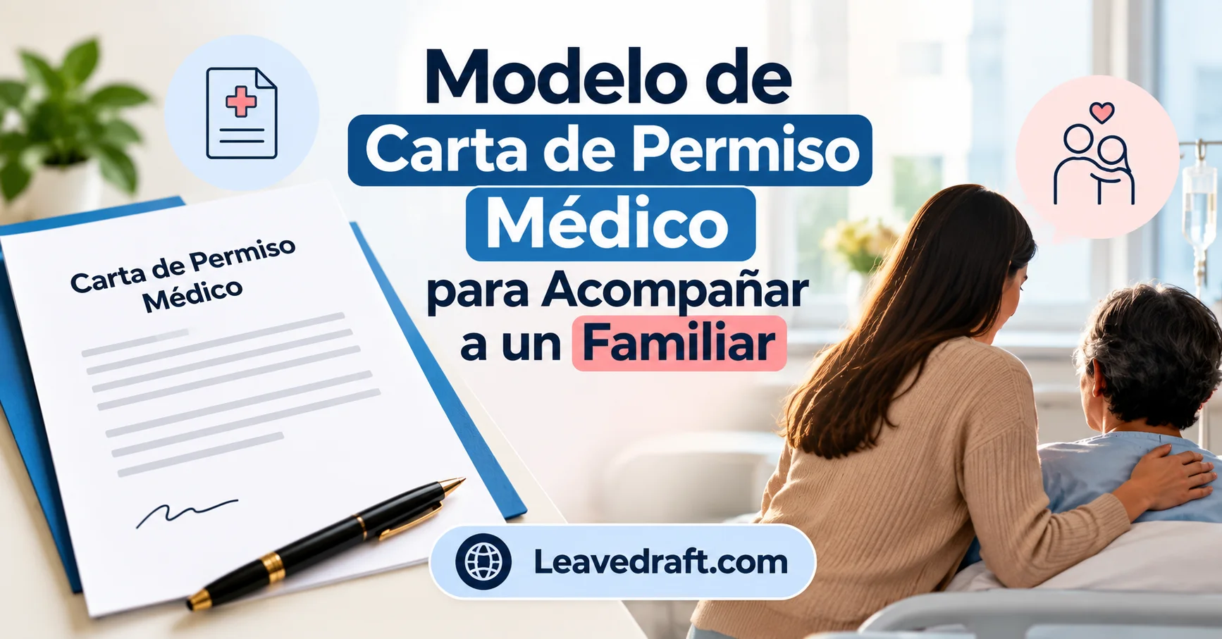 Modelo de carta para permiso médico en España 2026: acompañar a un familiar