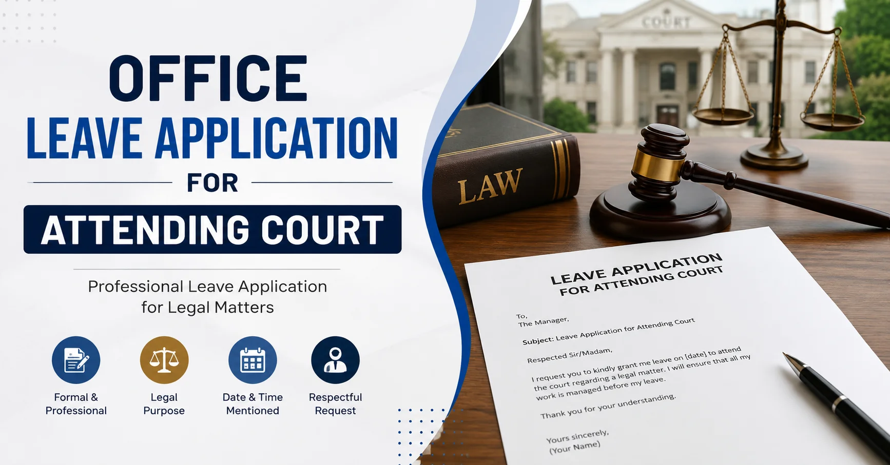 Office Leave Application for Attending Court