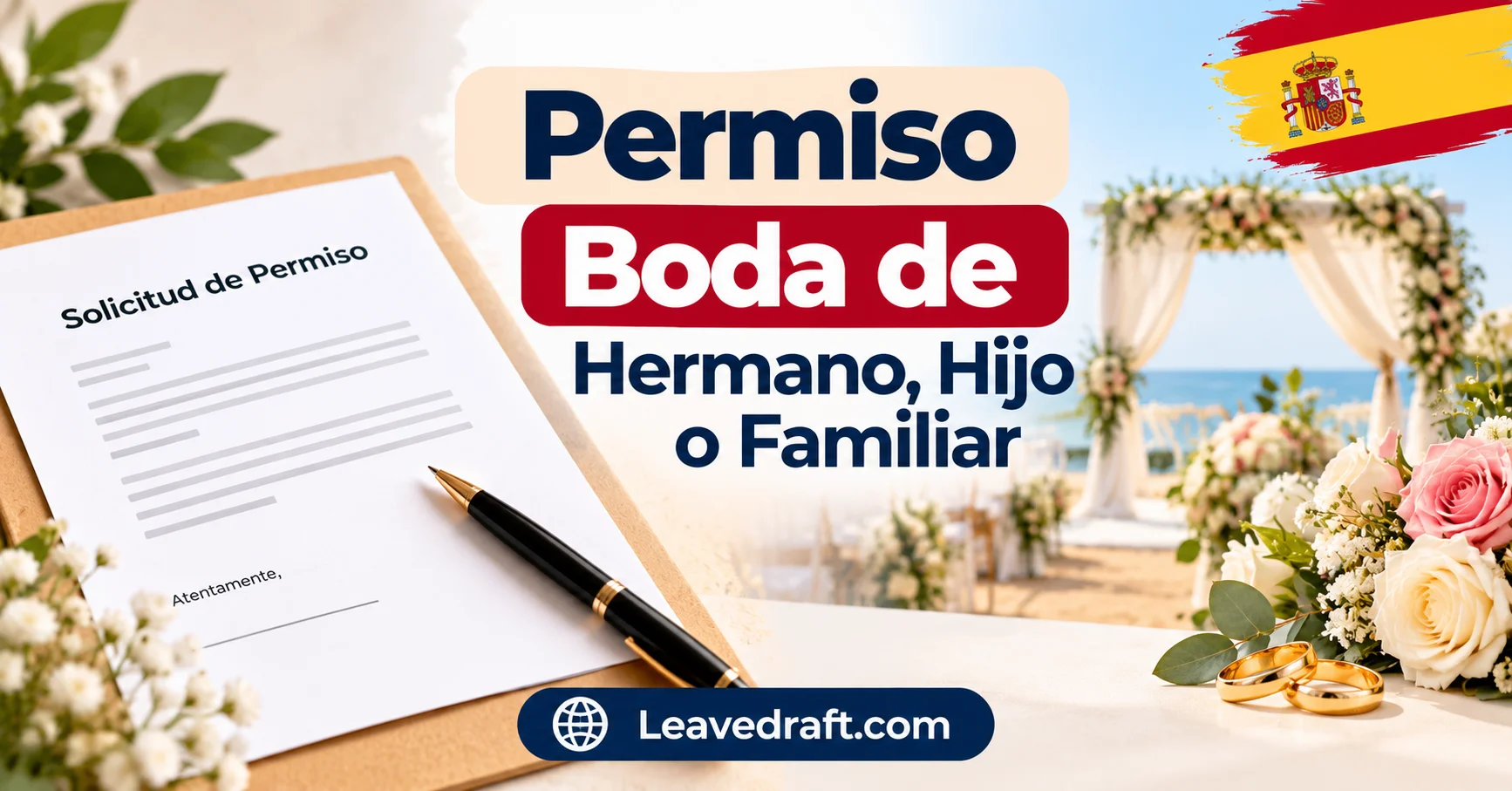 Permiso por boda de un familiar en España 2026: modelo de solicitud