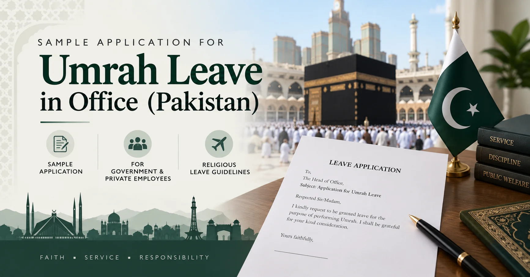 Umrah leave application for office in Pakistan